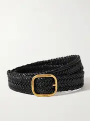 [LOEWE] LOEWE - Woven Leather Belt - Black - One size One size Black