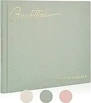 ZICOTO Beautiful Wedding Guest Book for Your Wedding Reception - Simply Elegant Guestbook to Sign in - The Perfect Wedding Or Baby Shower Guest Book and Addition to Your Big Day
