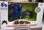 TRANSFORMING ROBOT RADIO CONTROL CAR BLUE ROBOT TO RACECAR AGES 6+