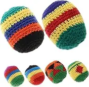 HANABASS Crochet Knitted Juggling Sack Multicolored Boys and Girls' Bean Bags Soft for Physical Activity
