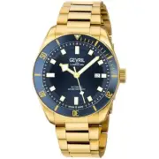 Gevril Men's 48602 Yorkville Swiss Automatic Gold IP Steel Date Watch