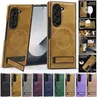 For Samsung Galaxy Z Fold 6 5 4 3 Wireless Charging Magnetic Stand Case Cover