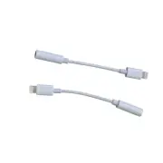 Apple Lightning to HeadphoneJack AUX Adapter For iPhone X 11 12 13 14 (2pc)