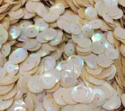 500 pcs Bulk Cream Iris AB Large 12mm Round Cup Loose Sequins Sewing Crafts