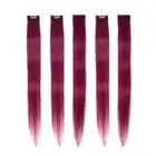 Extensiones De Cabello De Color Burdeos Con Clip 100% Cabello Humano Real Nueva