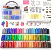 Polymer Clay, 60 Colors Oven Bake Modeling Clay, Creative Clay Kit with 19 Clay