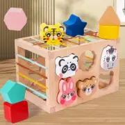 2 in 1 Early Education Puzzle for Toddlers Sturdy Wooden Construction