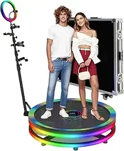 360 Slow Motion Booth with Custom Logo Control by APP or Remote,Flight Case (Style B, 39.4inch（100cm）)