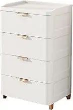 Drawers Dresser,Chest of Drawers with Storage,Plastic Drawers Dresser,for Bedroom,Hallway Office,Entrance Hall,White and Orange(White,21.65x16.14x35.43in)
