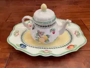 VILLEROY & BOCH COUNTRY COLLECTION VINTAGE TEAPOT TEA POT PLATTER TRAY SET NEW