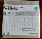 We R Memory Keepers Letter Press Plates Handwritten 61 Pieces