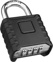 Heavy Duty Combination Padlocks, [Weatherproof] 52Mm Large 4 Digit Locker Padlo