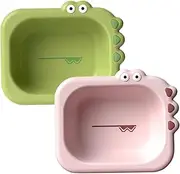 KAILIKETIY 2Pcs Portable Cartoon Washbasins Lightweight for Newborns for Outdoor Travel Use Durable Space Saving Design