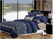 Ascott Quilt Cover Set, 3 Piece Duvet Cover Set Includes 2 Pillowcases, Doona Cover Set M251 (Super King Size)
