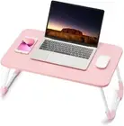 Folding Lap Desk Laptop Stand Bed Desk Table Tray, Breakfast Serving Tray, Porta