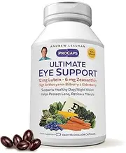 Andrew Lessman Ultimate Eye Support 60 Capsules - 10mg Lutein, 5mg Zeaxanthin, Bilberry, Key Nutrients to Support Eye Health and Promote Healthy Vision. No Additives. Easy to Swallow Capsules