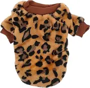 Toyvian Adorable Dog Sweater for Dogs Breathable Winter Clothing Outfit for Daily Wear Parties Machine Washable Leopard Print Fit for Your Puppy