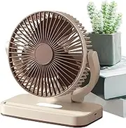 Air Circulator Fan - Rechargeable Desk Quiet Air Circulator Fan - 3 Speed Adjustable Hook Attached Appliance 360 Degree Rotatable for Living Room, Study, School