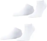 [ESPRIT] Men Basic Uni 2-Pack Trainer Socks - 80% Cotton, Multiple Colours, UK sizes 5.5-14 (EU 39-50), Pack of 2 - Skin friendly, ideal for summer looks, reinforced stress zones for optimum durability
