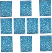 TOGEVAL 10pcs Fake Water Ripple Effect Decals for Micro Landscape Decor Lifelike Water Grain Adhesive for DIY Architectural Models Outdoor Scenery Projects