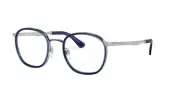 PERSOL PO2469V 518 50 BLUE WITH SILVER Eyeglass Frames Optical Frame