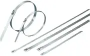 Kable Kontrol Heavy-Duty Stainless Steel Cable Ties Self-Lock, 350Lbs Test (100)