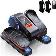 Yagud Under Desk Elliptical Machine, Electric Ellipse Leg Exerciser for Senior, 12 Adjustable Speeds Quiet and Portable Seated Pedal Exerciser for Training with Remote Control.