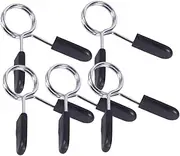 GOOHOCHY 5Pcs Barbell Spring Clip Collars Weightlifting Dumbbell Clamps for Powerlifting Fit Durable Buckle for Secure Gym Use Non Rusting Fitness Accessory