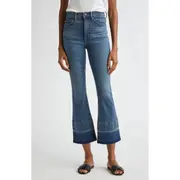 Veronica Beard Carolina Release Hem High Waist Ankle Flare Jeans in Bandit Beam at Nordstrom, Size 26