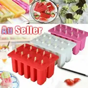 Silicone Ice Cream Mould Block 10 Cavity Frozen Molds Icy Pole Jelly Popsicle