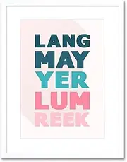 Scottish Phrase Lang Lum Reek Hogmanay Toast Scotland Framed Art Print