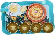 Kisangel Encourage Creativity Social Skills Pc Pretend Tin Teapot Set for Girls Play House