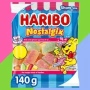 Haribo Nostalgix Sugar Coated Fruit & Cola Flavo Jelly Sweets Gummy Candy
