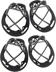 [BCOATH] 2 Pairs Ice Climbing Shoes Cover Crampon Traction Cleats Simple Shoe Spikes