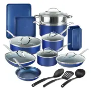 Pots and Pans Set 20 Piece Complete Cookware Bakeware Set Nonstick Dishwasher Ov