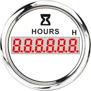 ALAGPNPMZH Waterproof Digital Engine Tach Hour Meter Tachometer Gauge RPM LCD Display for Motorcycle Motor Car Boat Hourmeter Speedometer(Hourmeter WS)
