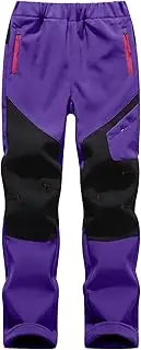 [SEAUR] Boys Snow Pants Kids Winter Pants Girls Fleece Lined Softshell Waterproof Hiking Pants Thick Warm Outdoor Trousers