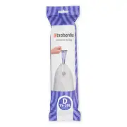 Brabantia Waste Bin Liners Bags Thick Plastic Trash Bags Code D (15-20L) 20 Bags