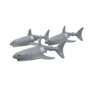 Swim Central Set of 3 Gray White Shark Frenzy Swimming Pool Dive Toy Game 7IN