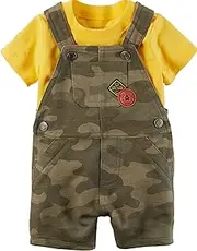 [Carter's] Boys' Two Piece "Cute Troop" Shortalls Set (6 Months)