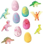 MERRYHAPY 6 Pcs Bathtub Toys Dinosaur Egg Bath Balls Educational Bubble Balls Creative Balls for Boys and Girls Bath Time