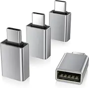 Elebase USB C Adapter for Tesla Model 3/Y 4Pack,USBC to USB 3.0 Adapter,Type C Thunderbolt 5 4 OTG Converter for Receivers Dongles,Hard Disk,Printers,Camera,Tablet,Laptop,Microsoft Surface,New iPhone
