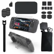 19pcs Crystal Case Screen Sticker Silicone Pad Tempered Film Bag For Steam Deck