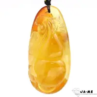 在飛比找momo購物網優惠-【JA-ME】天然琥珀波羅的海金絞蜜帶糖色葫蘆項鍊 20克