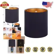 Modern 14" Black Gold Lampshade for Table and Floor Lamps - Spider Fitter Design
