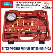 140 PSI Fuel Injection Pump Injector Tester Pressure Gauge Gasoline Car Vehicle