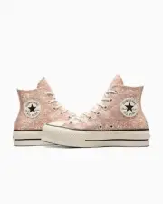NEW Converse Chuck Taylor All Star Lift Platform Glitter Womens Dusty Cinder