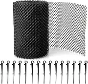 CLSSLVVBN Black Gutter Guard Screen Mesh for Rainwater Drainage Drainage Gutter Gutter Net ABS Mesh Filter for Gutter Gutter Cover, 18cm*8m with 15 Nail