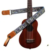MUSIC FIRST Original Design Vintage Blue “Jasmine” Soft Meshbelt & Genuine Le...