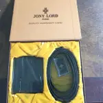 JONY LORD 高級男士真皮皮帶和男士皮夾